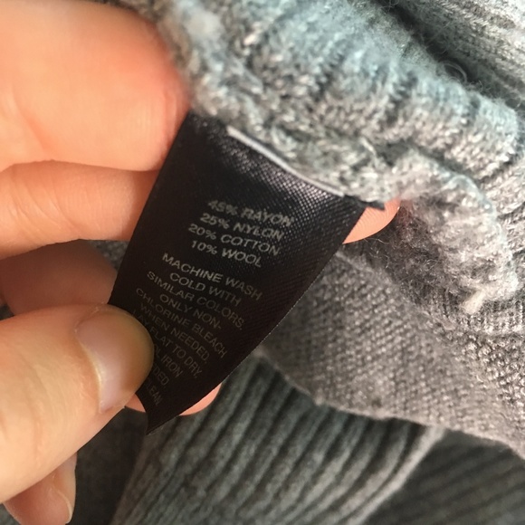 whbm womens s grey cardigan open front wool blend - Picture 3 of 4